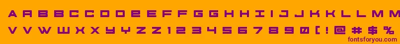 futureforcesrtitle Font – Purple Fonts on Orange Background