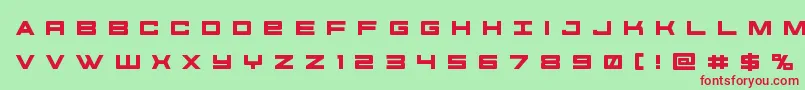 フォントfutureforcesrtitle – 赤い文字の緑の背景