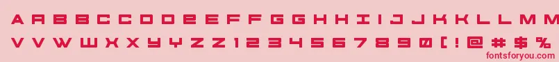 フォントfutureforcesrtitle – ピンクの背景に赤い文字