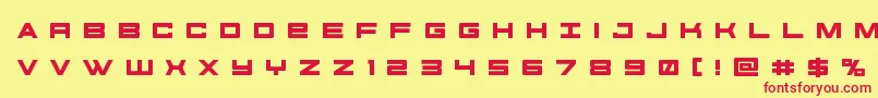 フォントfutureforcesrtitle – 赤い文字の黄色い背景