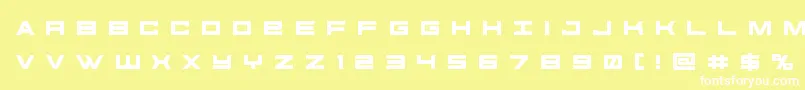 Czcionka futureforcesrtitle – białe czcionki na żółtym tle