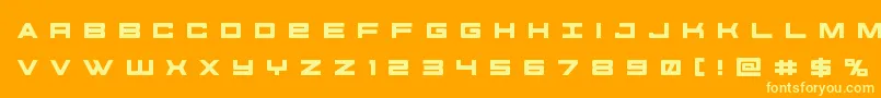futureforcesrtitle Font – Yellow Fonts on Orange Background