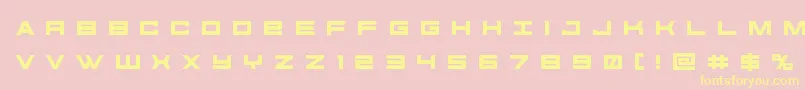 フォントfutureforcesrtitle – 黄色のフォント、ピンクの背景