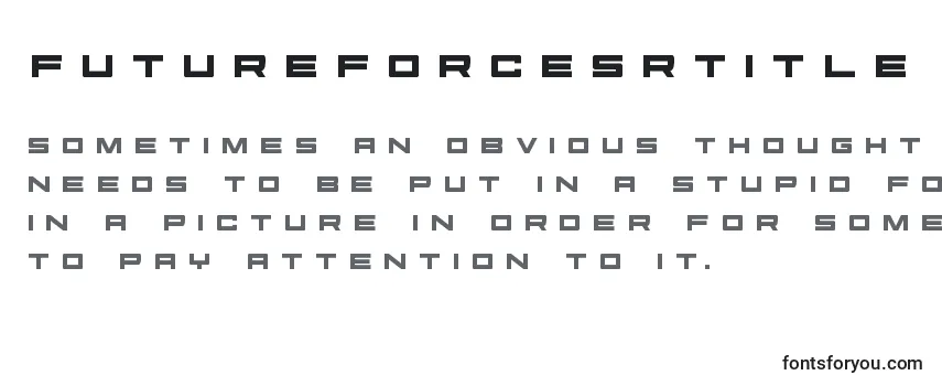 Шрифт Futureforcesrtitle (127520)