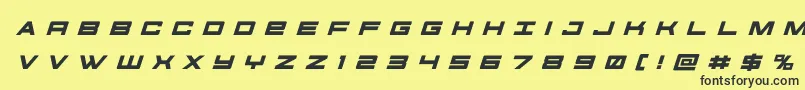 futureforcesrtitleital Font – Black Fonts on Yellow Background