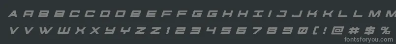 futureforcesrtitleital Font – Gray Fonts on Black Background