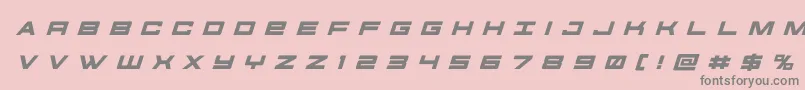 futureforcesrtitleital Font – Gray Fonts on Pink Background