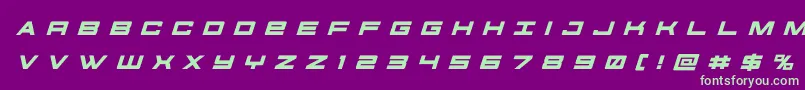 futureforcesrtitleital Font – Green Fonts on Purple Background