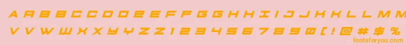 futureforcesrtitleital Font – Orange Fonts on Pink Background