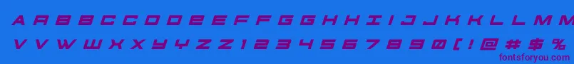 futureforcesrtitleital Font – Purple Fonts on Blue Background