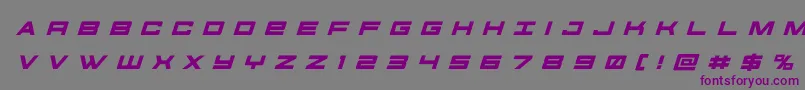 futureforcesrtitleital Font – Purple Fonts on Gray Background