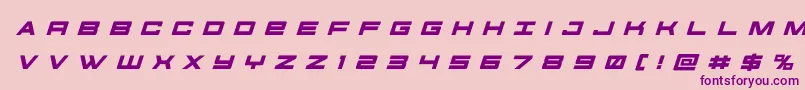 futureforcesrtitleital Font – Purple Fonts on Pink Background