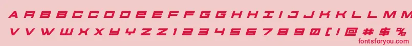 futureforcesrtitleital Font – Red Fonts on Pink Background