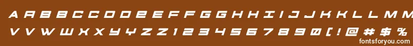 futureforcesrtitleital Font – White Fonts on Brown Background