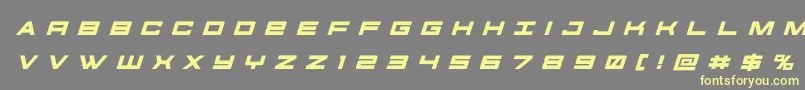 futureforcesrtitleital Font – Yellow Fonts on Gray Background