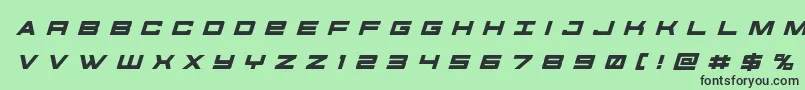 futureforcesrtitleital Font – Black Fonts on Green Background