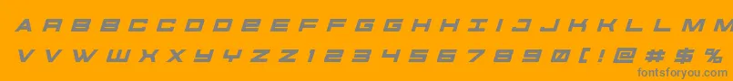 futureforcesrtitleital Font – Gray Fonts on Orange Background