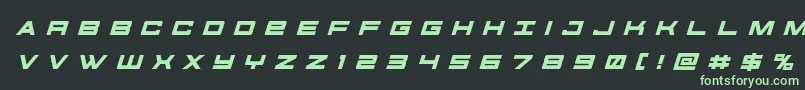 futureforcesrtitleital Font – Green Fonts on Black Background