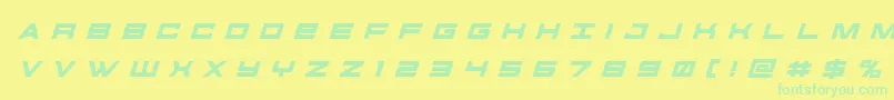 futureforcesrtitleital Font – Green Fonts on Yellow Background