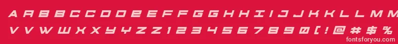 futureforcesrtitleital Font – Pink Fonts on Red Background