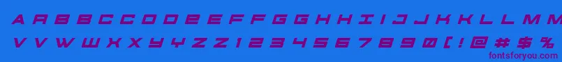 futureforcesrtitleital Font – Purple Fonts on Blue Background