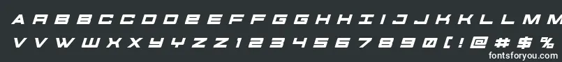 Шрифт futureforcesrtitleital – белые шрифты на чёрном фоне
