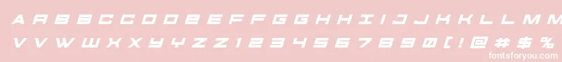 futureforcesrtitleital Font – White Fonts on Pink Background