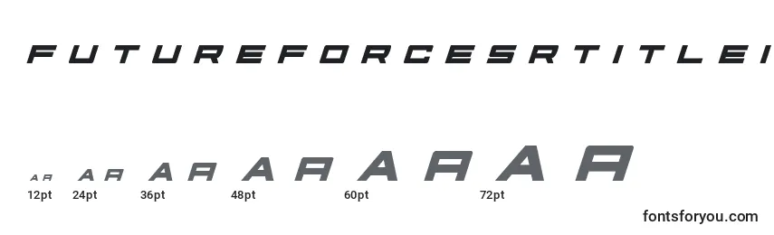 Размеры шрифта Futureforcesrtitleital (127522)