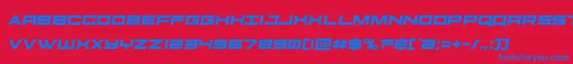 futureforcessemital Font – Blue Fonts on Red Background