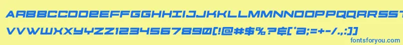 futureforcessemital Font – Blue Fonts on Yellow Background