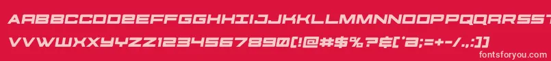 futureforcessemital Font – Pink Fonts on Red Background