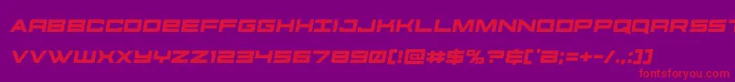 futureforcessemital Font – Red Fonts on Purple Background