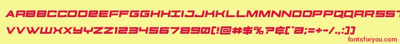 futureforcessemital Font – Red Fonts on Yellow Background