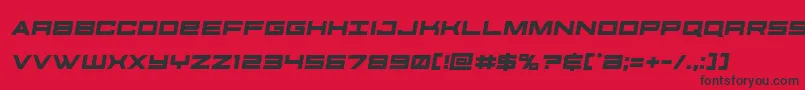 futureforcessemital Font – Black Fonts on Red Background