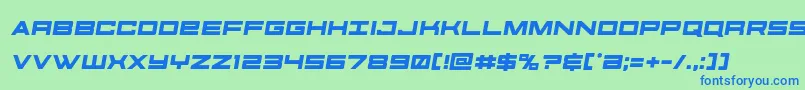 futureforcessemital Font – Blue Fonts on Green Background