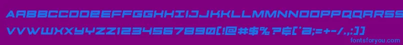 futureforcessemital Font – Blue Fonts on Purple Background