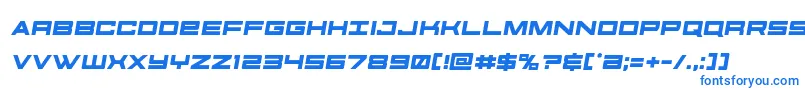 futureforcessemital Font – Blue Fonts on White Background