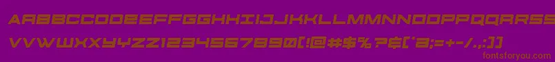 futureforcessemital Font – Brown Fonts on Purple Background