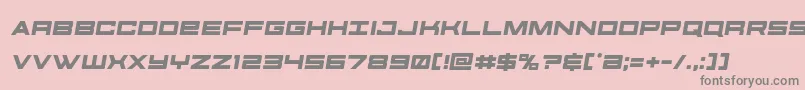 futureforcessemital Font – Gray Fonts on Pink Background