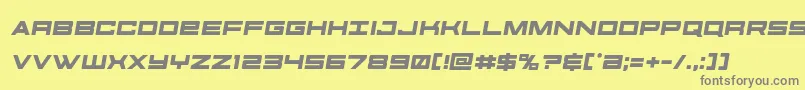 futureforcessemital-fontti – harmaat kirjasimet keltaisella taustalla