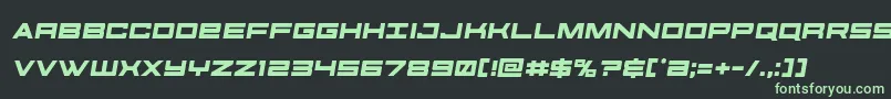 futureforcessemital Font – Green Fonts on Black Background