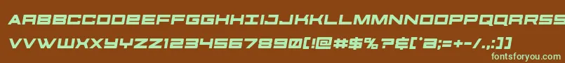 futureforcessemital Font – Green Fonts on Brown Background