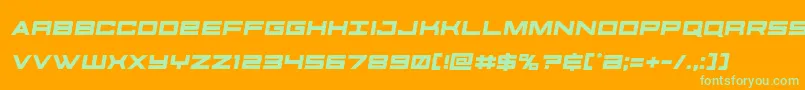 futureforcessemital Font – Green Fonts on Orange Background