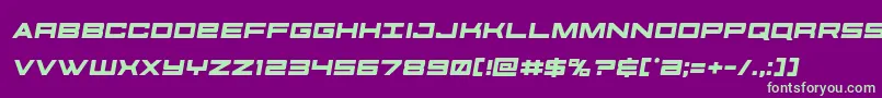 futureforcessemital-fontti – vihreät fontit violetilla taustalla