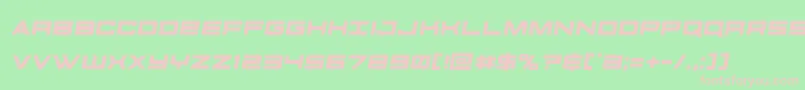 Czcionka futureforcessemital – różowe czcionki na zielonym tle