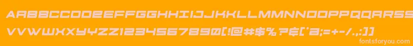 futureforcessemital Font – Pink Fonts on Orange Background