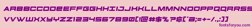 futureforcessemital Font – Purple Fonts on Pink Background