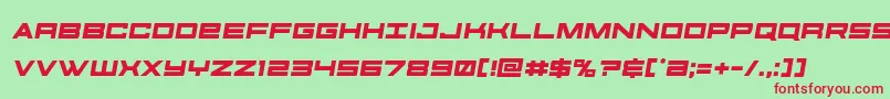 futureforcessemital Font – Red Fonts on Green Background