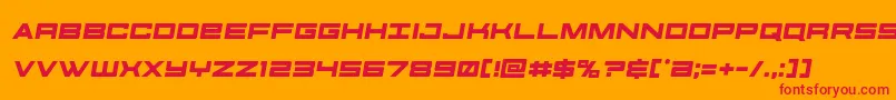 futureforcessemital Font – Red Fonts on Orange Background