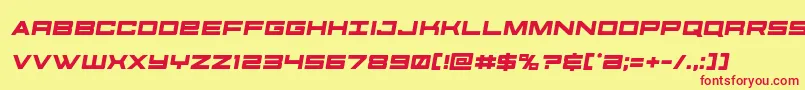 futureforcessemital Font – Red Fonts on Yellow Background